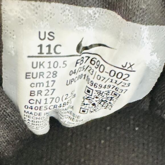 Nike Shoes Kids Girls 11 C Black Pink White Easy On Athletic Running Sneakers - Picture 11 of 12